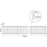  Gabion s žicom debljine 3 5 mm i mrežom 10x10 cm 700x20x50 cm - 20 cm 50 cm 700 cm | shoptok.hr