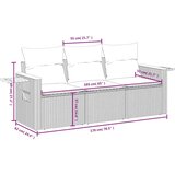  3-dijelna vrtna garnitura od poliratana s jastucima crna | shoptok.hr