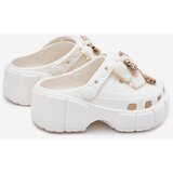 Boto Girls Foam Slippers With Bow And Decorations White Selvana | Shoptok.si