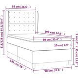 Box spring postelja z vzmetnico svetlo siva 90x190 cm blago, (20790514) | Shoptok.si