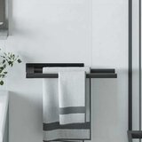 vidaXL Držač za ručnike Crna 40 x 9 x 4 cm Nehrđajući čelik | shoptok.hr