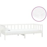  Dnevni ležaj s madracem 90 x 200 cm bijeli od masivne borovine | shoptok.hr