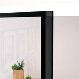 Sobna vrata crna 102 x 201,5 cm kaljeno staklo i aluminij tanka | Eponuda.ba