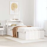  Okvir kreveta s uzglavljem bijeli 75x190 cm od borovine - Bijela 75 x 190 cm | shoptok.hr