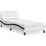  Krevet s madracem bijelo-crni 80 x 200 cm od umjetne kože | shoptok.hr