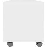 TV ormarić s kotačima bijeli 90 x 35 x 35 cm konstruirano drvo | Eponuda.com