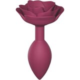 ove to Love LOpen Roses M - silikonski analni dildo (bordo) Cene