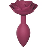 ove to Love LOpen Roses M - silikonski analni dildo (bordo)