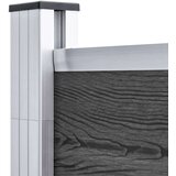  Set panela za ogradu WPC 699 x 186 cm crni | shoptok.hr