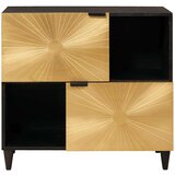 vidaXL Pomoćni ormarić s pohranom Crna i zlatna 80 x 33.5 x 75 cm | shoptok.hr