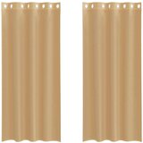 vidaXL Voile zavese z vponkami 2 kosa peščena | Shoptok.si