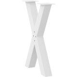  Noge za blagovaonski stol u obliku slova X, 2 kom, bijele, 50 x (72-73) cm, čelik | shoptok.hr