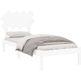  Posteljni okvir bel 90x200 cm trden les, (20685173) | Shoptok.si