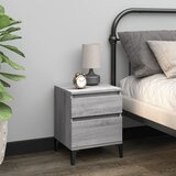  Noćni ormarići 2 kom boja dimljenog smeđi 40x35x50 cm | shoptok.hr