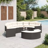 vidaXL 3-dijelni set vrtnih sofa crni polukružni od poliratana | shoptok.hr