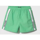 Tommy Hilfiger Otroške kopalne kratke hlače zelena barva