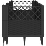  Vrtna sadilica s klinovima siva 123,5x43,5x43,5 cm PP | shoptok.hr