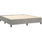  box spring s madracem LED svjetlosivi 160x200 cm baršun | shoptok.hr