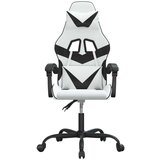  Gaming stol bela in črna umetno usnje, (21377805) | Shoptok.si