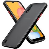 Cadorabo Ohišje, združljiv s Samsungom v zamrznjenih črnih - rdečih tipkah - hibridni zaščitni pokrov s silikonom TPU v notranjosti in mat plastičnim hrbtom, (20566376) Cene