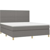  Krevet box spring s madracem LED tamnosivi 160x200 cm tkanina | shoptok.hr