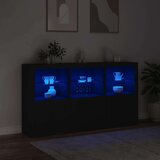 vidaXL Komoda s LED svjetlima crna 181 5x37x100 cm | shoptok.hr