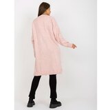 Fashion Hunters Light pink loose cardigan with pockets from RUE PARIS Cene
