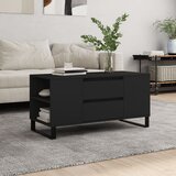 vidaXL Klubska mizica črna 102x44,5x50 cm inženirski les Cene