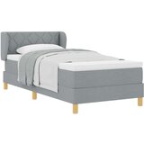 vidaXL Krevet s oprugama i madracem krem 90x200 cm Svjetlosiva | shoptok.hr