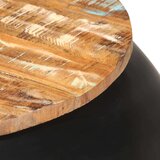  Stolić za kavu crni 68x68x30 cm od masivnog obnovljenog drva | shoptok.hr