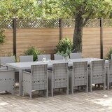 vidaXL 13-dijelni vrtni blagovaonski set s jastučićima svjetlosivi poliratan | shoptok.hr