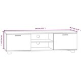 TV omarica dimljeni hrast 140x40,5x35 cm inženirski les, (20913240) | Shoptok.si