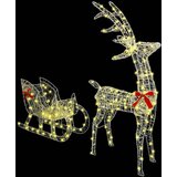 vidaXL Reindeer vuče saonice Topla bijela 120 cm 55 cm Akril | shoptok.hr