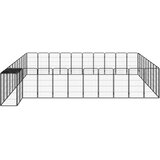  Ograda za pse s 42 panela crna 50 x 100 cm čelik obložen prahom | Eponuda.ba