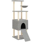  Penjalica za mačke sa stupovima za grebanje svjetlosiva 153 cm | shoptok.hr