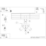 Sollux Lighting Stropna svetilka WINX 3P črna/krom, (21347732) | Shoptok.si