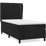 Box spring krevet s madracem crni 90x200 cm baršunasti | shoptok.hr