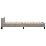  Okvir za krevet s uzglavljem svjetlosivi 80 x 200 cm baršunasti | shoptok.hr