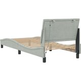  Posteljni okvir z LED lučkami svetlo siv 80x200 cm žamet | Shoptok.si