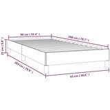  Posteljni okvir temno siv 90x200 cm blago, (20600910) | Shoptok.si