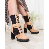 Resti Light brown women's insulated Sehhra post boots | Shoptok.si