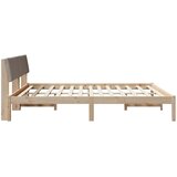  Okvir kreveta Smeđa i taupe 200 x 200 cm Masivna borovina | Eponuda.com