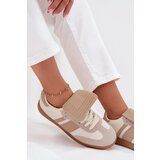 Boto Low Women's Sneakers With Turned Tongue Beige Ardira | Shoptok.si