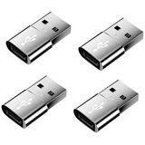 INF USB moški v USB-C ženski OTG adapter 4 kos, aluminij, hitro polnjenje Gray, (5000296350) Cene