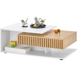 Boxxx klubska miza, bela, hrast artisan | Shoptok.si