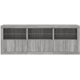  Komoda s LED svjetlima boja sivog hrasta 181,5x37x67 cm | shoptok.hr