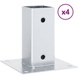  Postolja za stupove kvadratna 4 kom 61x61 mm pocinčani čelik | shoptok.hr