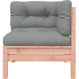 vidaXL Kutna vrtna sofa s jastucima od masivnog drva duglazije Cijene