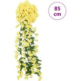  Božićni cvjetni vijenci 3 kom žuti 85 cm | shoptok.hr