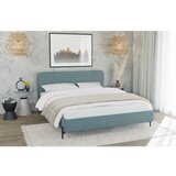Ropez Svijetlo plavi tapecirani bračni krevet s podnicom 140x200 cm Barker – | shoptok.hr